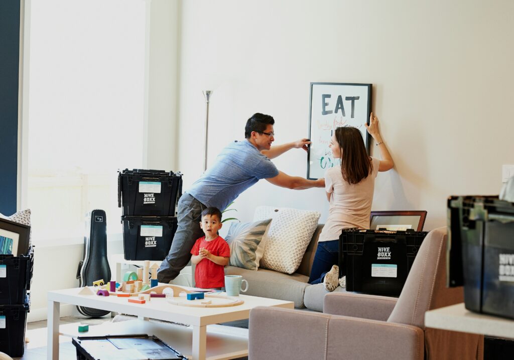 couple moving into a new home